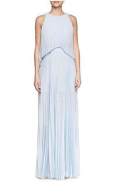 Shaina Sleeveless Pleated Gown BCBGMAXAZRIA