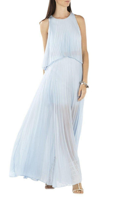 BCBGMAXAZRIA Shaina Sleeveless Pleated Midi Dress