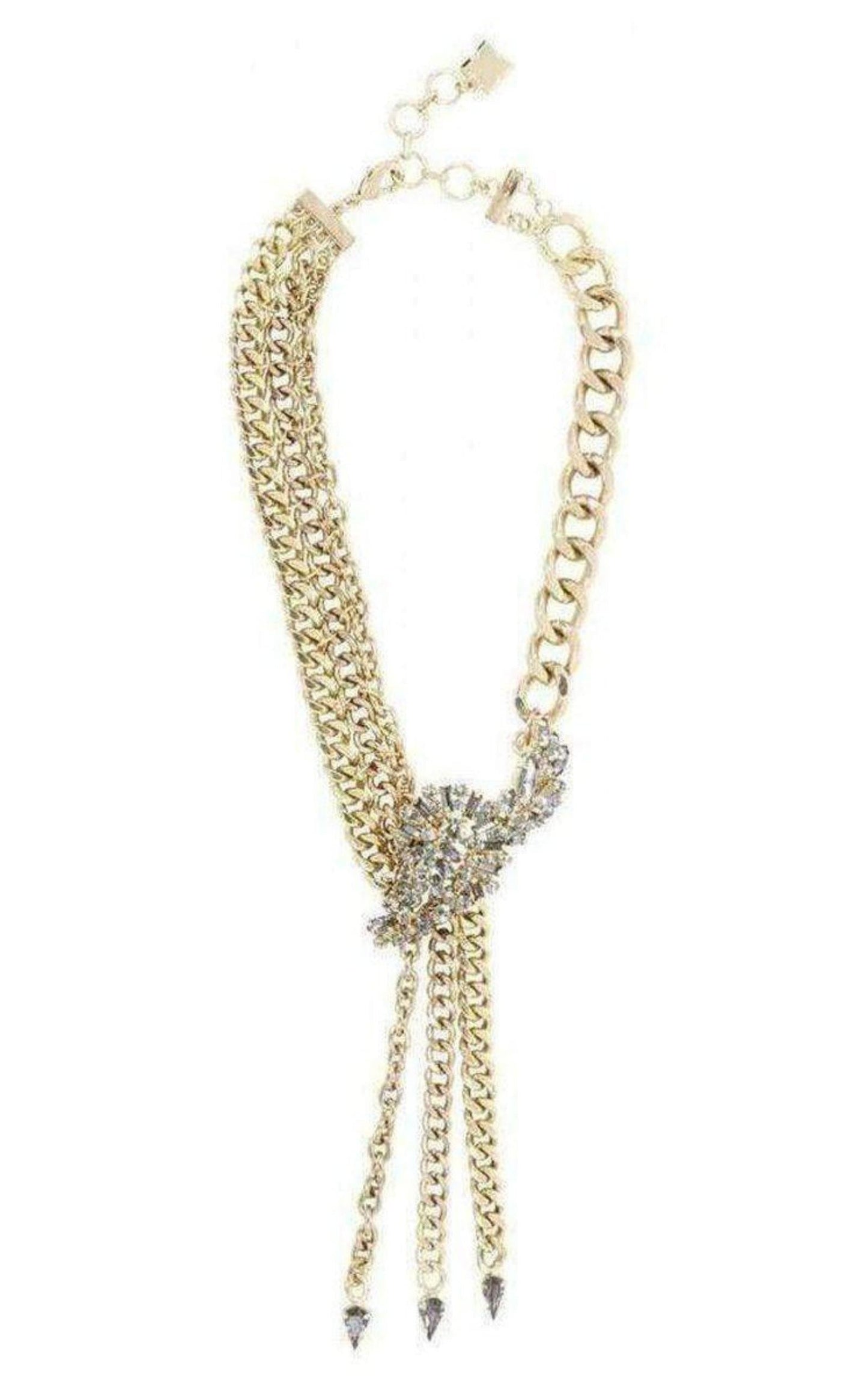 Stone Appliqué Chain Necklace BCBGMAXAZRIA