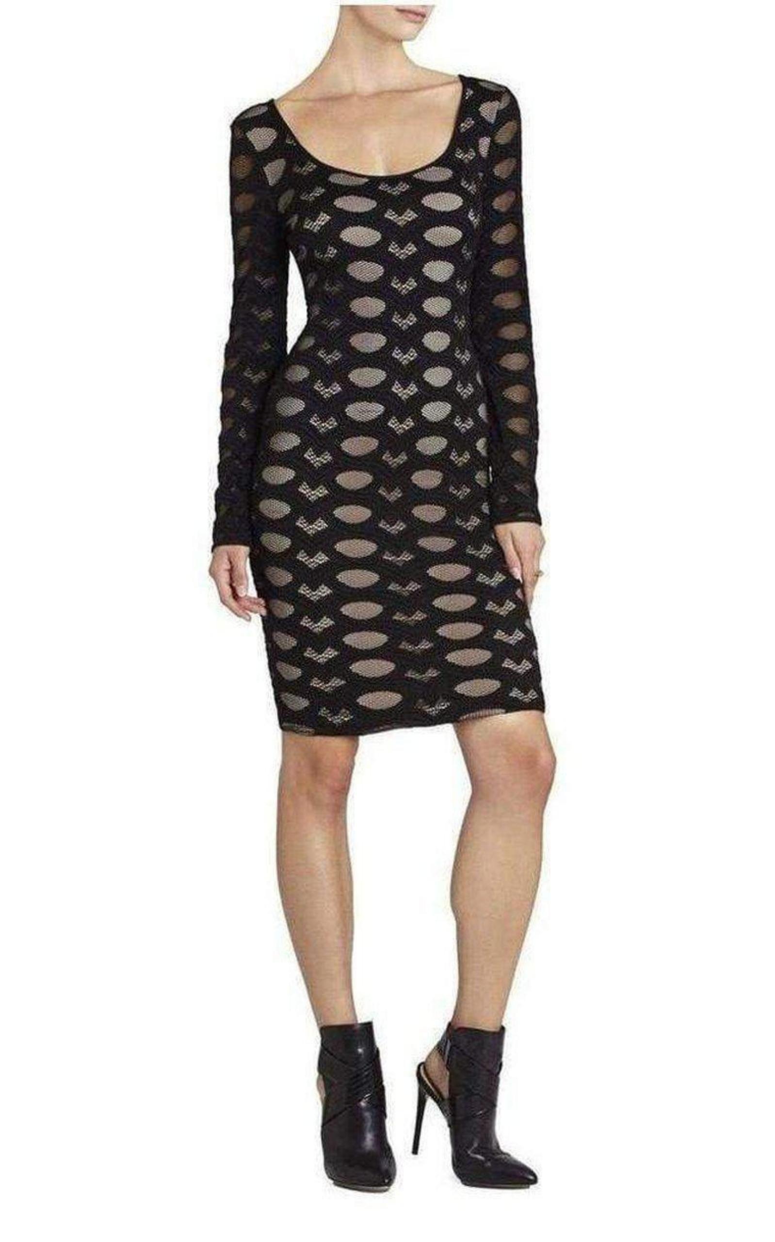 Tanya Long Sleeve Lace Dress BCBGMAXAZRIA