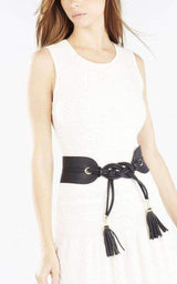 Tie Tassel Black Belt BCBGMAXAZRIA