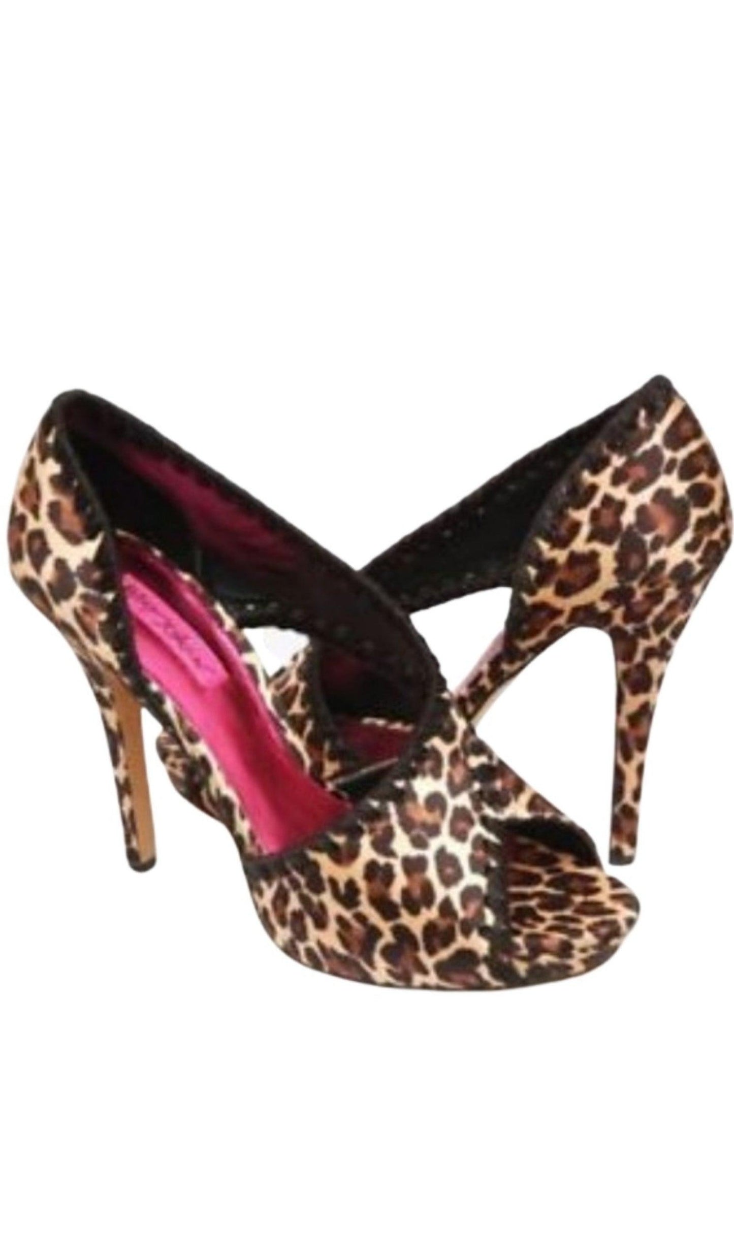 Walter Satin Leopard Print Pumps Betsey Johnson