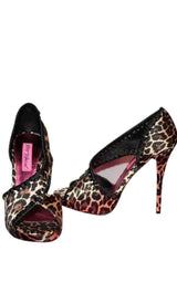 Walter Satin Leopard Print Pumps Betsey Johnson