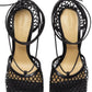 Fishnet Mesh Leather Sandal Bottega Veneta