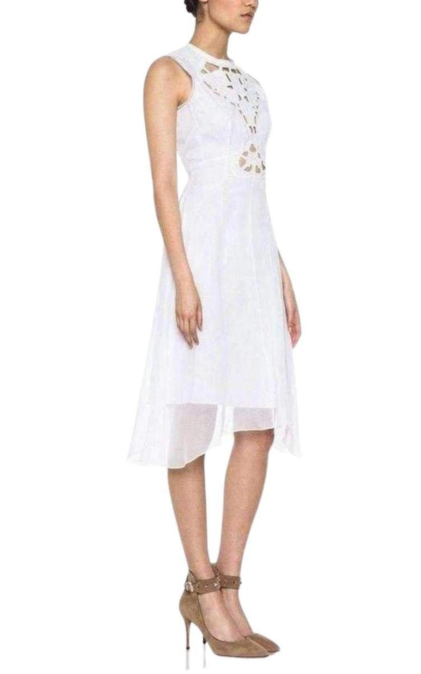 Cutout Cotton Organza Dress Carven