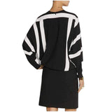 Black and White Crepe Shift Dress Chloe