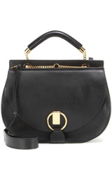 Black Leather Goldie Shoulder Bag Chloe