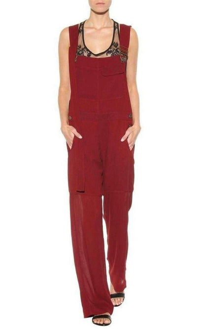 Burgundy Cheer Panel Jumpsuit Chloe