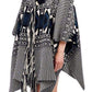 Intarsia Hooded Cape Poncho Chloe