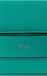 Jade Green Leather Clutch Chloe