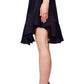 Wavy Shiny Black Jacquard Skirt Chloe