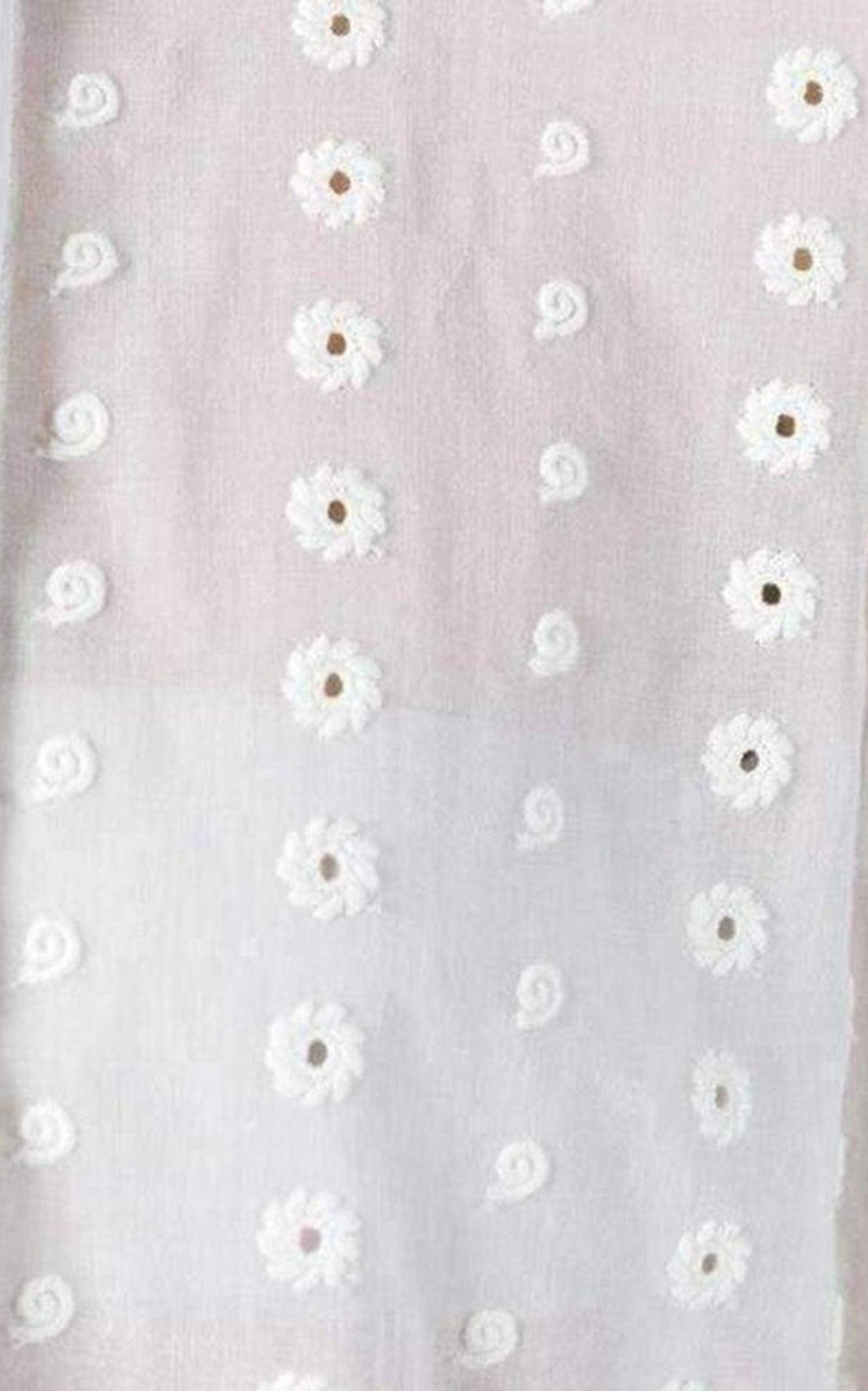 White Cotton Embroidered Shirt Chloe