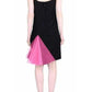 Black Strappy Dress With Neon Pink Godets Christopher Kane