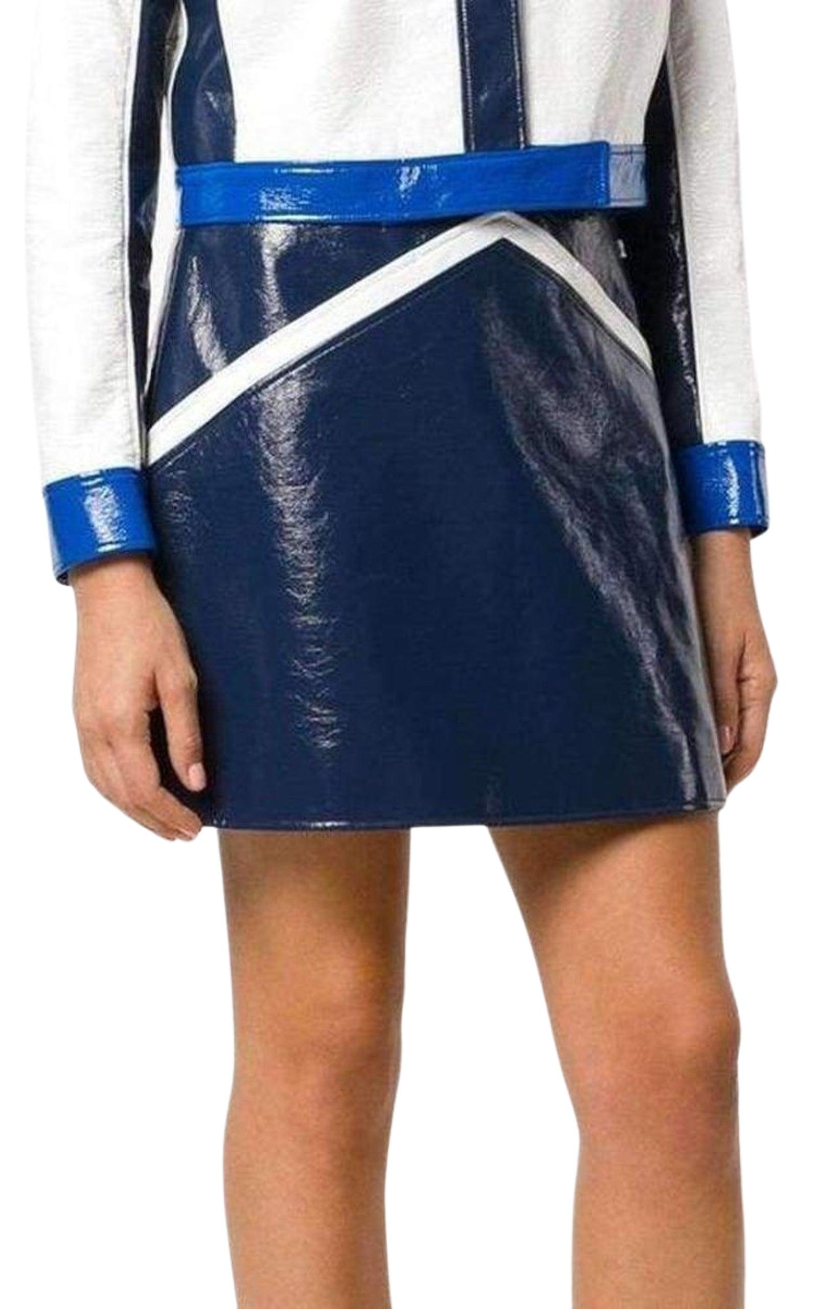 Blue Rangers Vinyl Mini Skirt Courreges