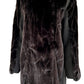 Black Faux Fur Details Long Trench Coat Cult Moda