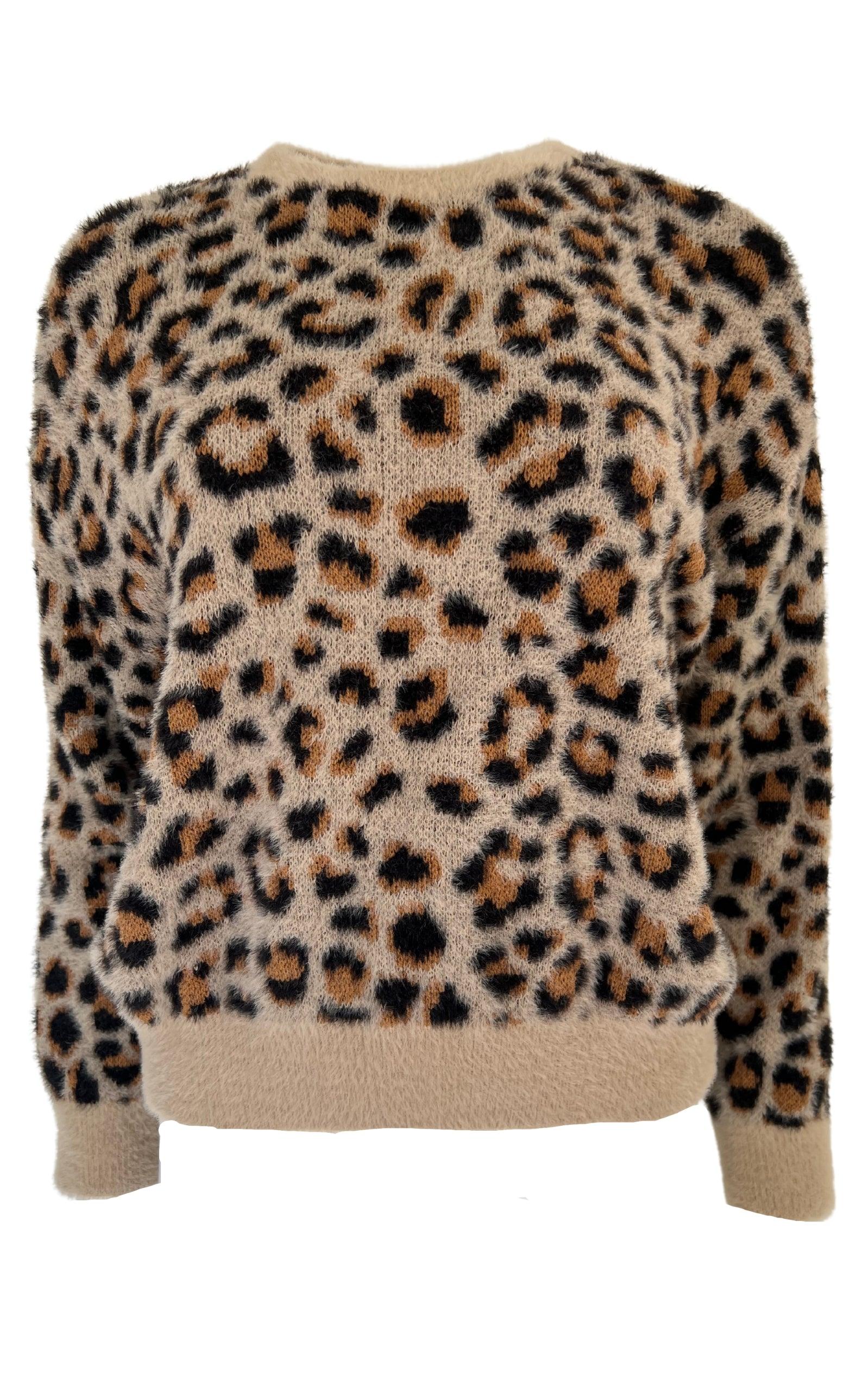 Cheetah Pattern Sweater Cult Moda