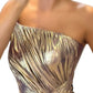 Cult Moda Gold Metallic Cocktail Prom Dress