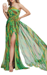 Dekolte Strapless Green Cocktail Party Dress