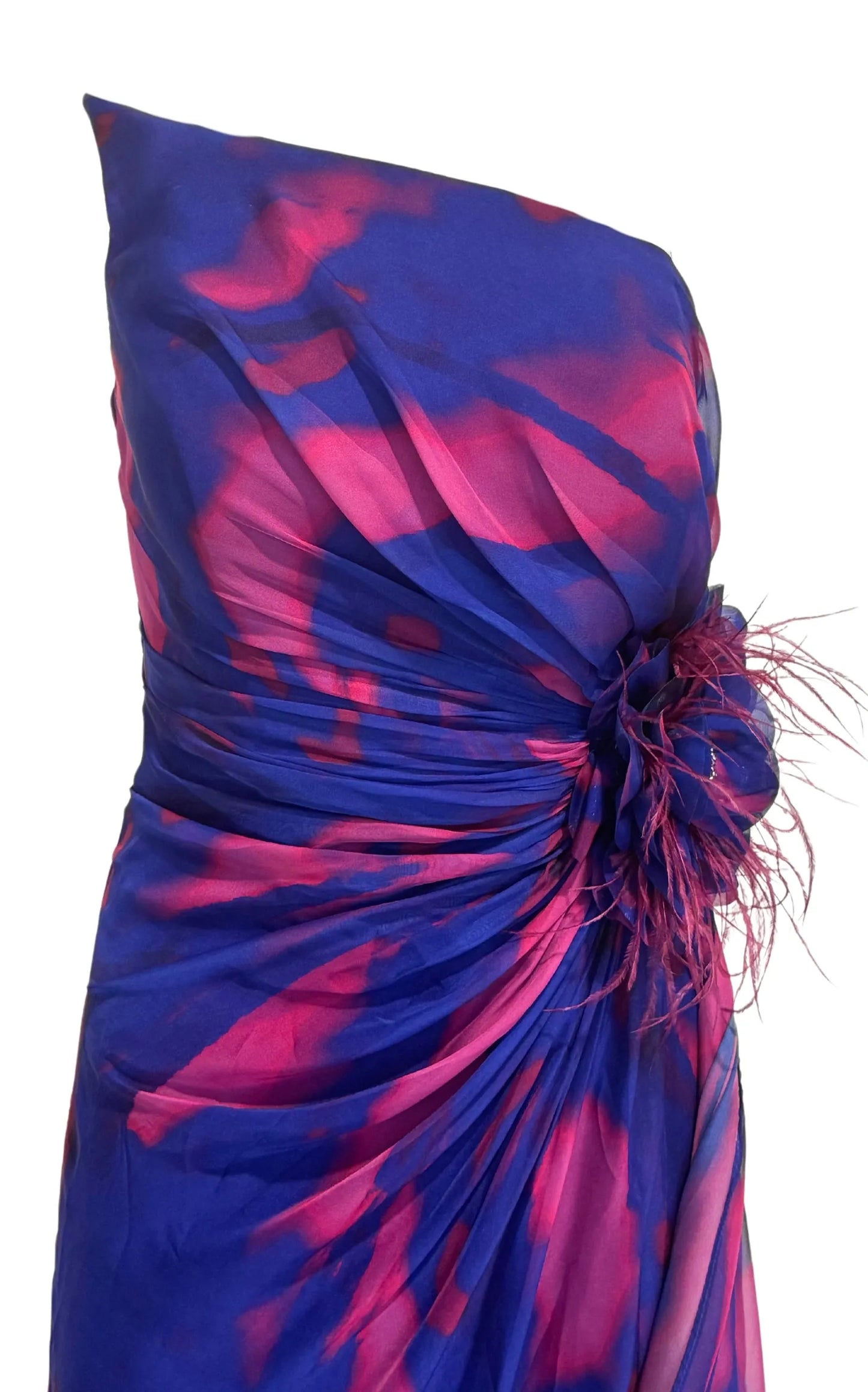 Dekolte Strapless Purple Cocktail Party Dress