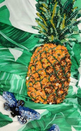 Dolce & Gabbana Banana Leaf-print Embellished Dress