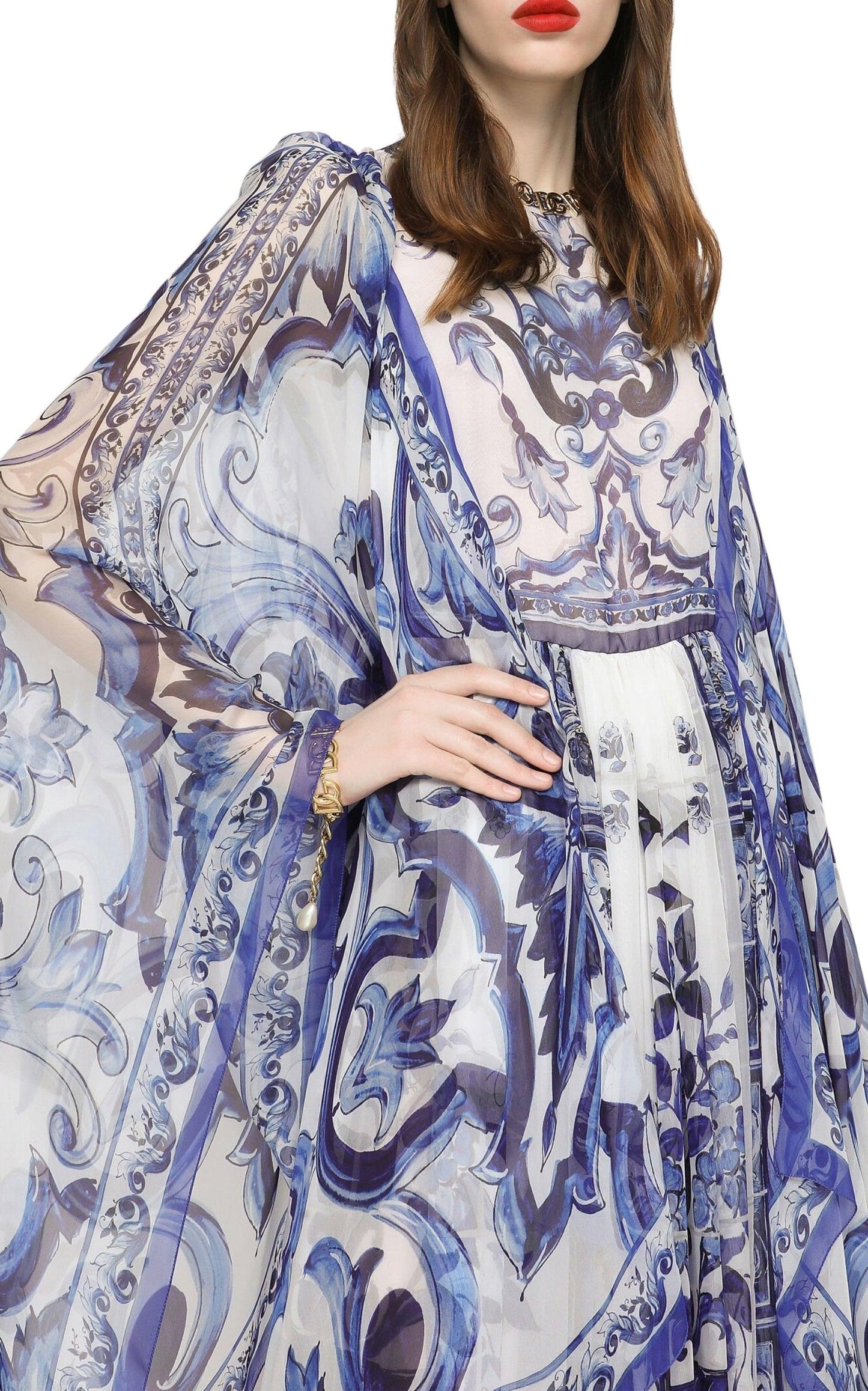 Chiffon Kimono Dress Dolce & Gabbana