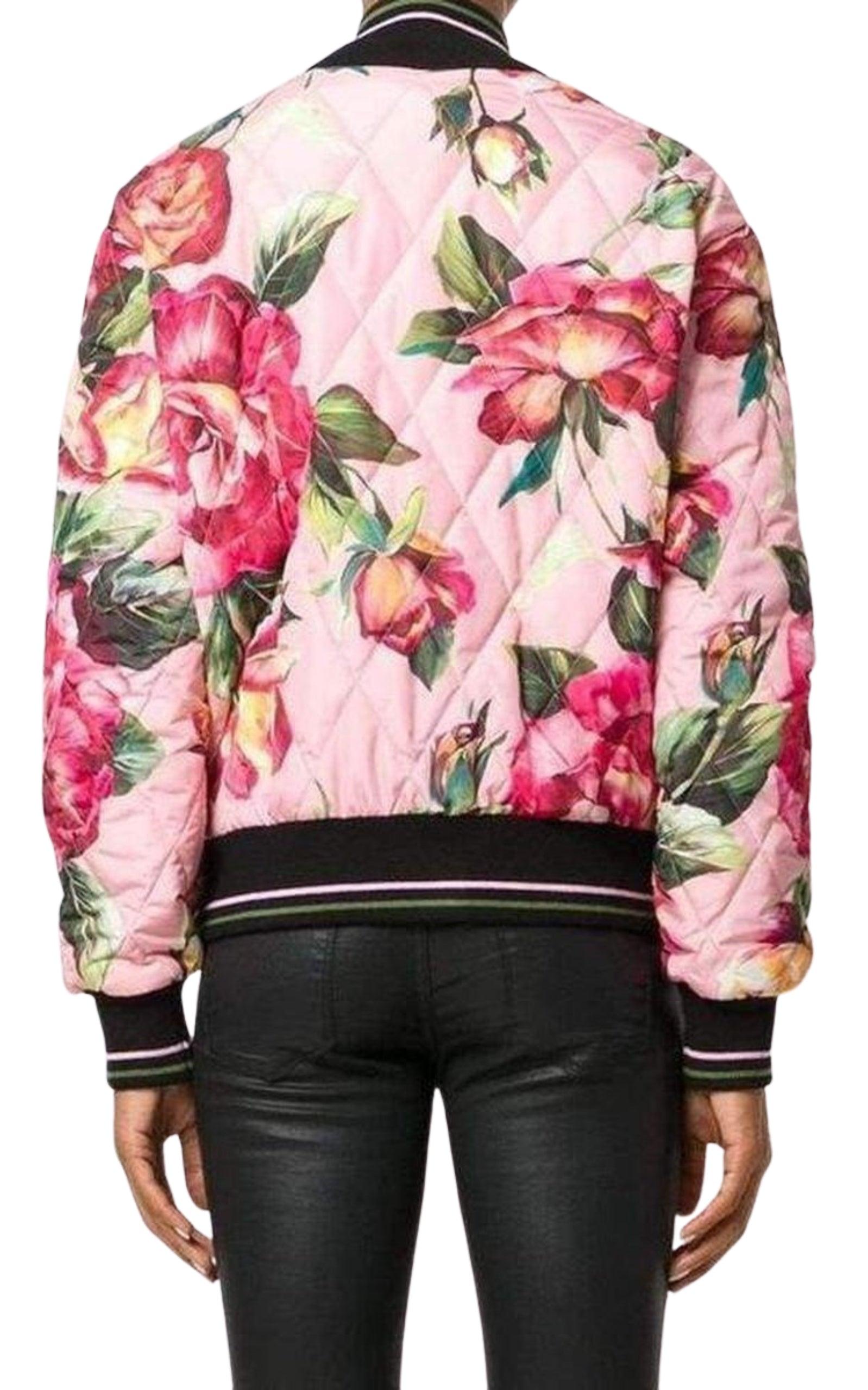 Rose Print Bomber Jacket Dolce & Gabbana