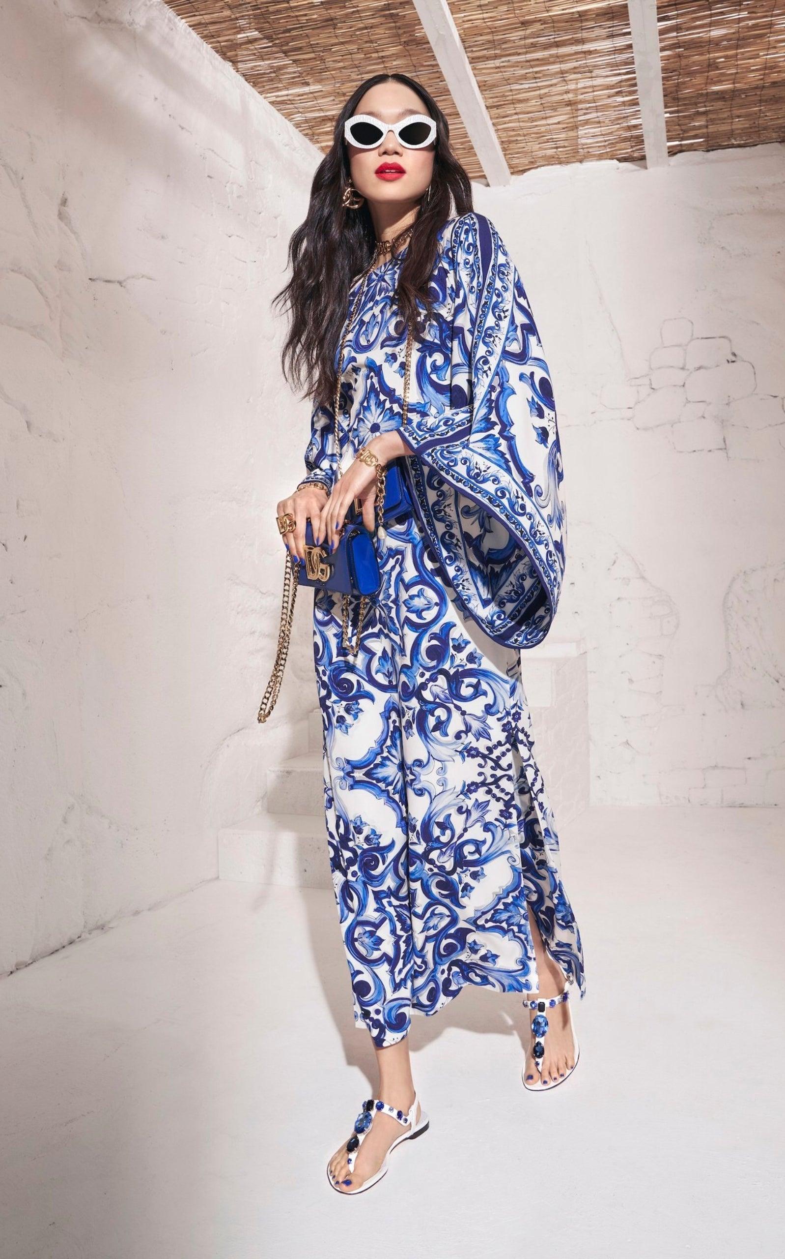 Scarf-print Silk Charmeuse Maxi Dress Dolce & Gabbana