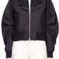 Beaded Collar Cotton Bomber Jacket Dries Van Noten