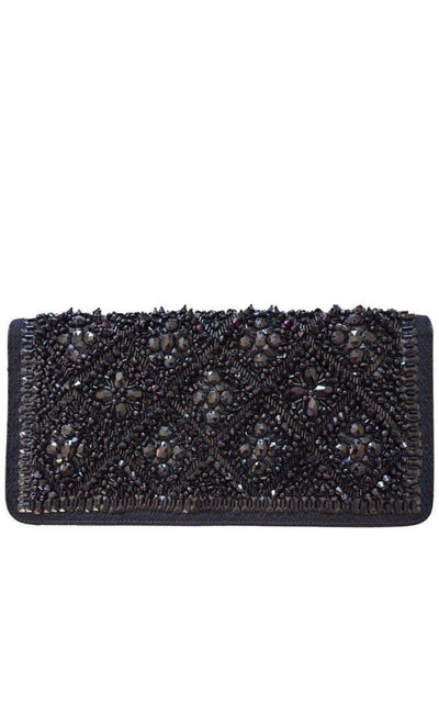 Black Beaded Handmade Clutch Dries Van Noten