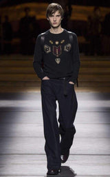 Embroidered Master Patch Cashmere Sweater Dries Van Noten