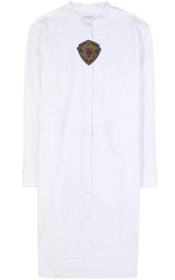 White Cotton Shirt Dress Dries Van Noten