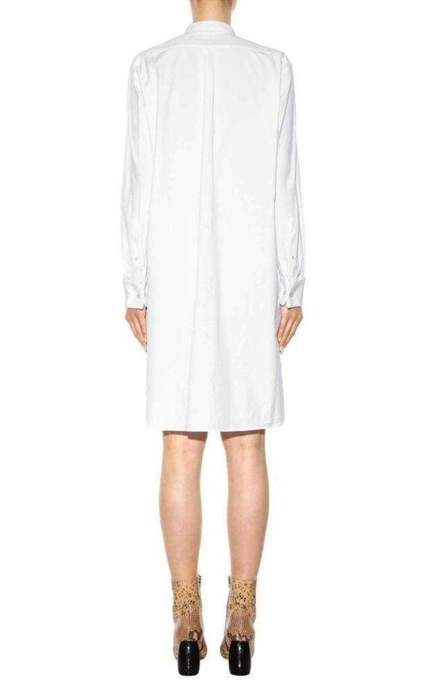 White Cotton Shirt Dress Dries Van Noten