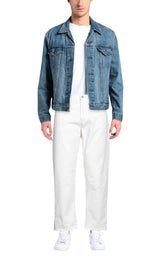 White Denim Jeans Dries Van Noten