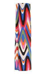 Geometric-print Silk Gown Dress Emilio Pucci