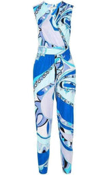 Print Cross Front Jumpsuit Emilio Pucci