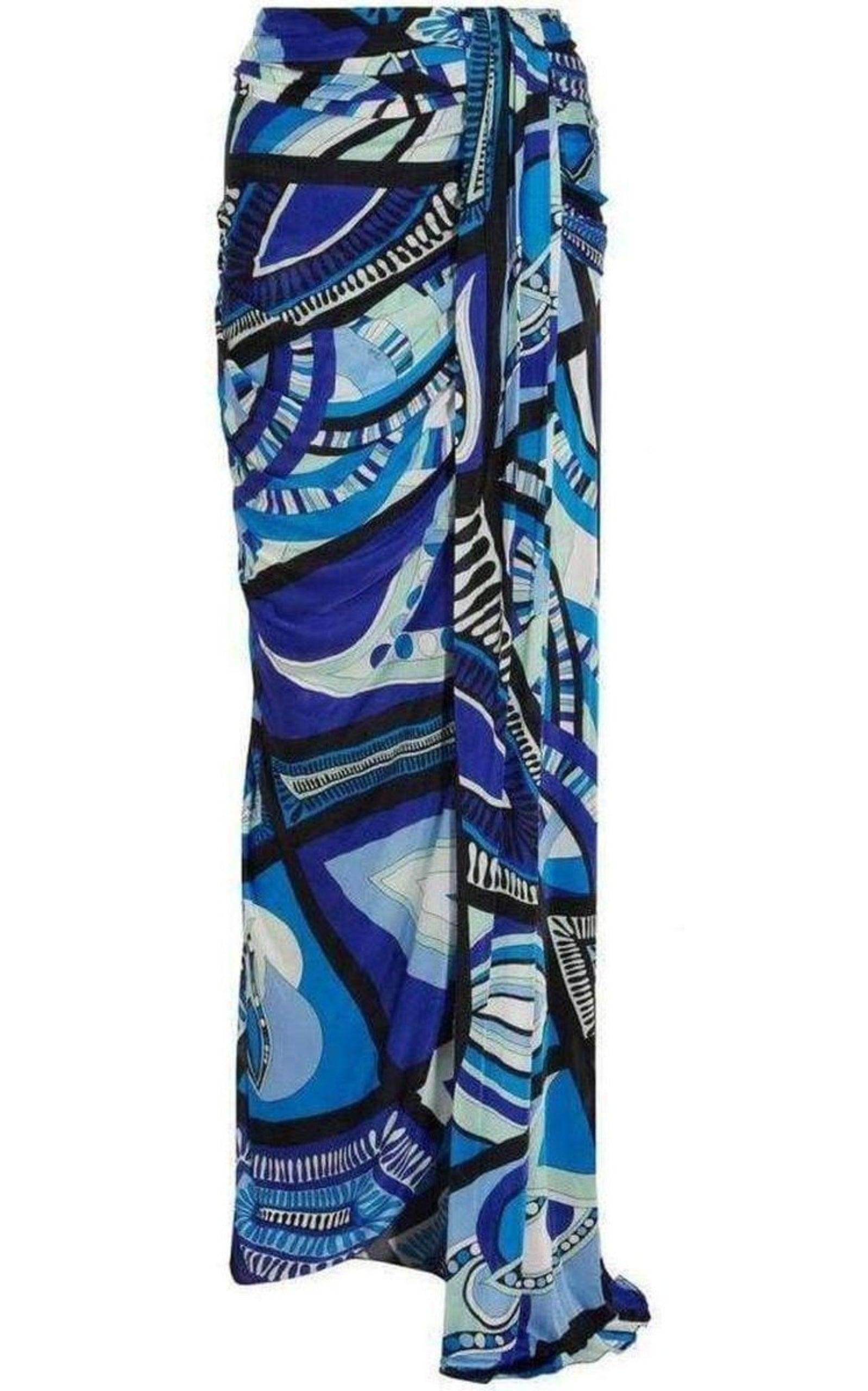 Printed Stretch Jersey Skirt Emilio Pucci