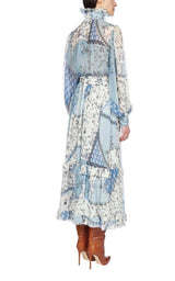 Chio Ruffled Floral-Print Silk-Chiffon Dress Etro