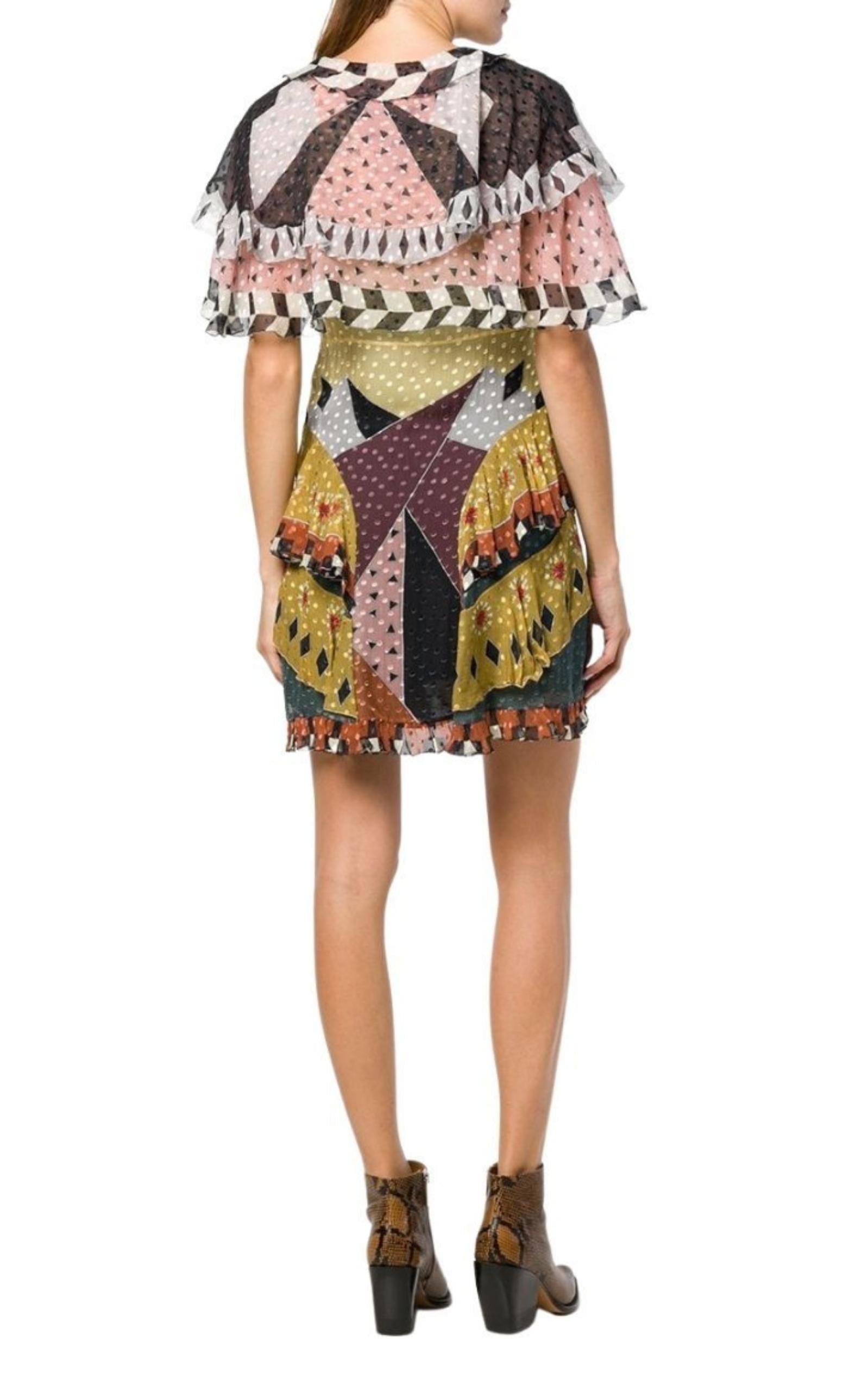 Etro Geometric Print Silk Dress