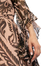 Printed V-neck Silk Dress Etro