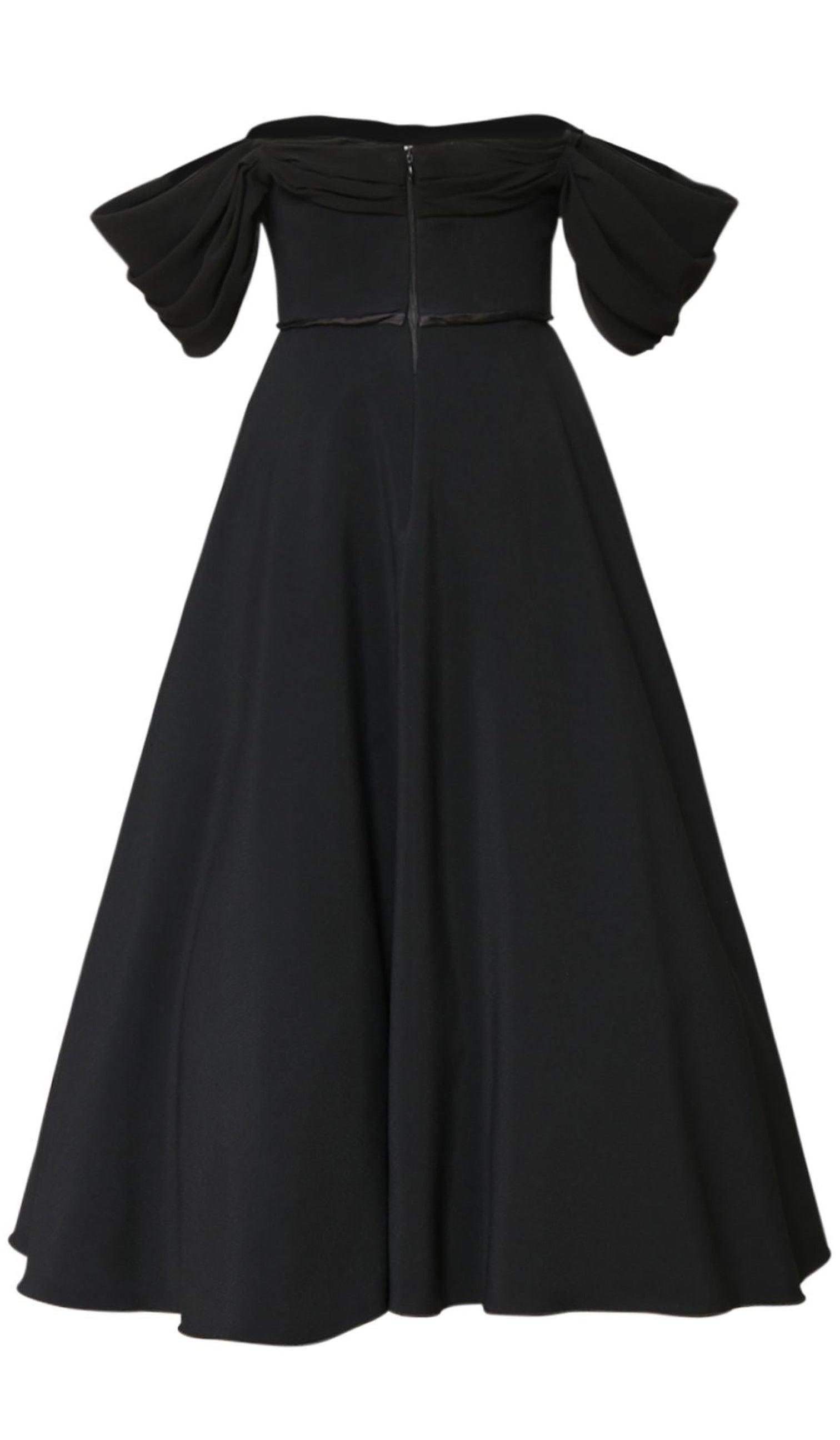 Off-shoulder Flared Midi Dress Giambattista Valli