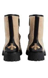 Ankle Boot With Horsebit In Neutrals Gucci