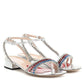 Bertie Embellished Metallic Leather Sandals Gucci