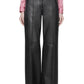 Black Plonge Leather Flare Trousers Gucci