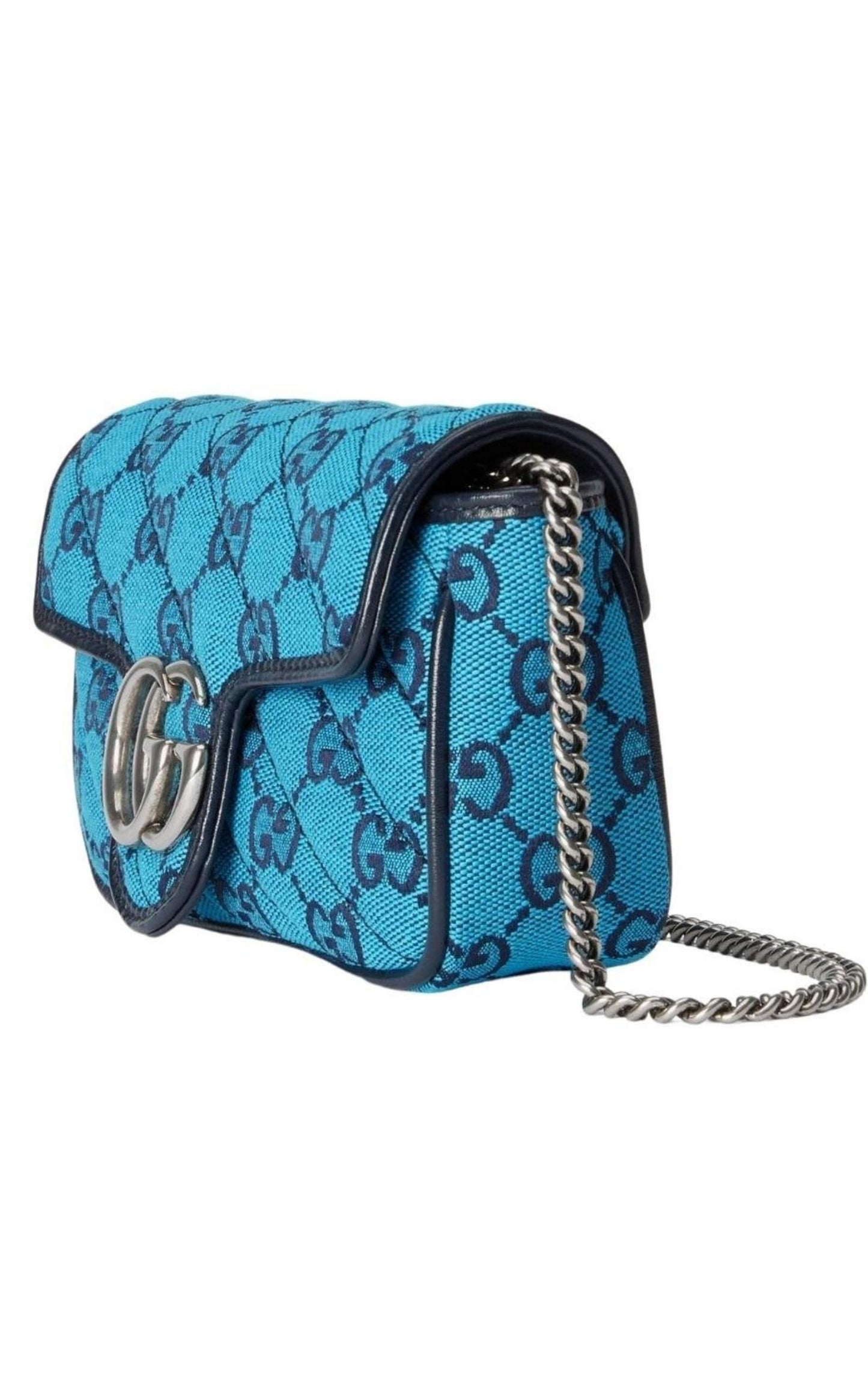 Blue GG Marmont Blue Super Mini Bag Gucci