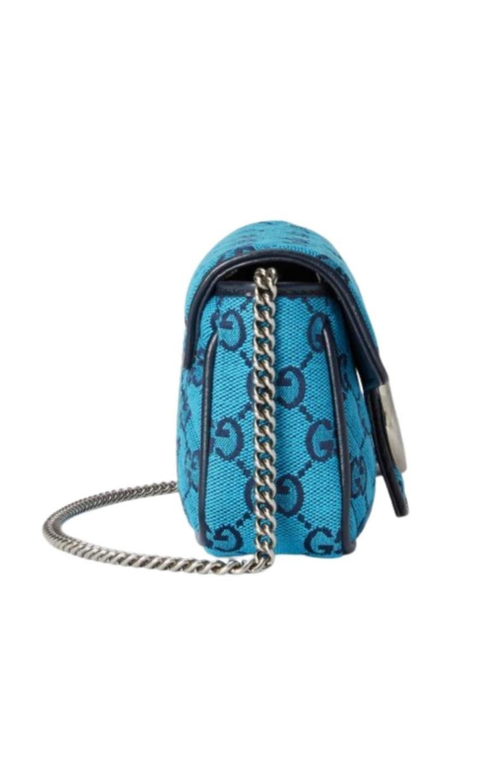 Blue GG Marmont Blue Super Mini Bag Gucci