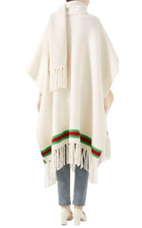 Cape with Oversize Wool Scarf Gucci