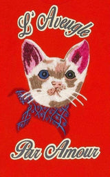 Cat Embroidered Cotton-Jersey T-shirt Gucci