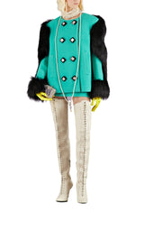 Gucci Faux Fur-trimmed Wool Jacket - Runway Catalog
