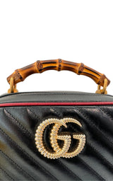 Gucci GG Marmont Matelassé Bamboo Handle Shoulder Bag - Runway Catalog