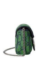 Green GG Marmont Multicolour Super Mini Bag Gucci